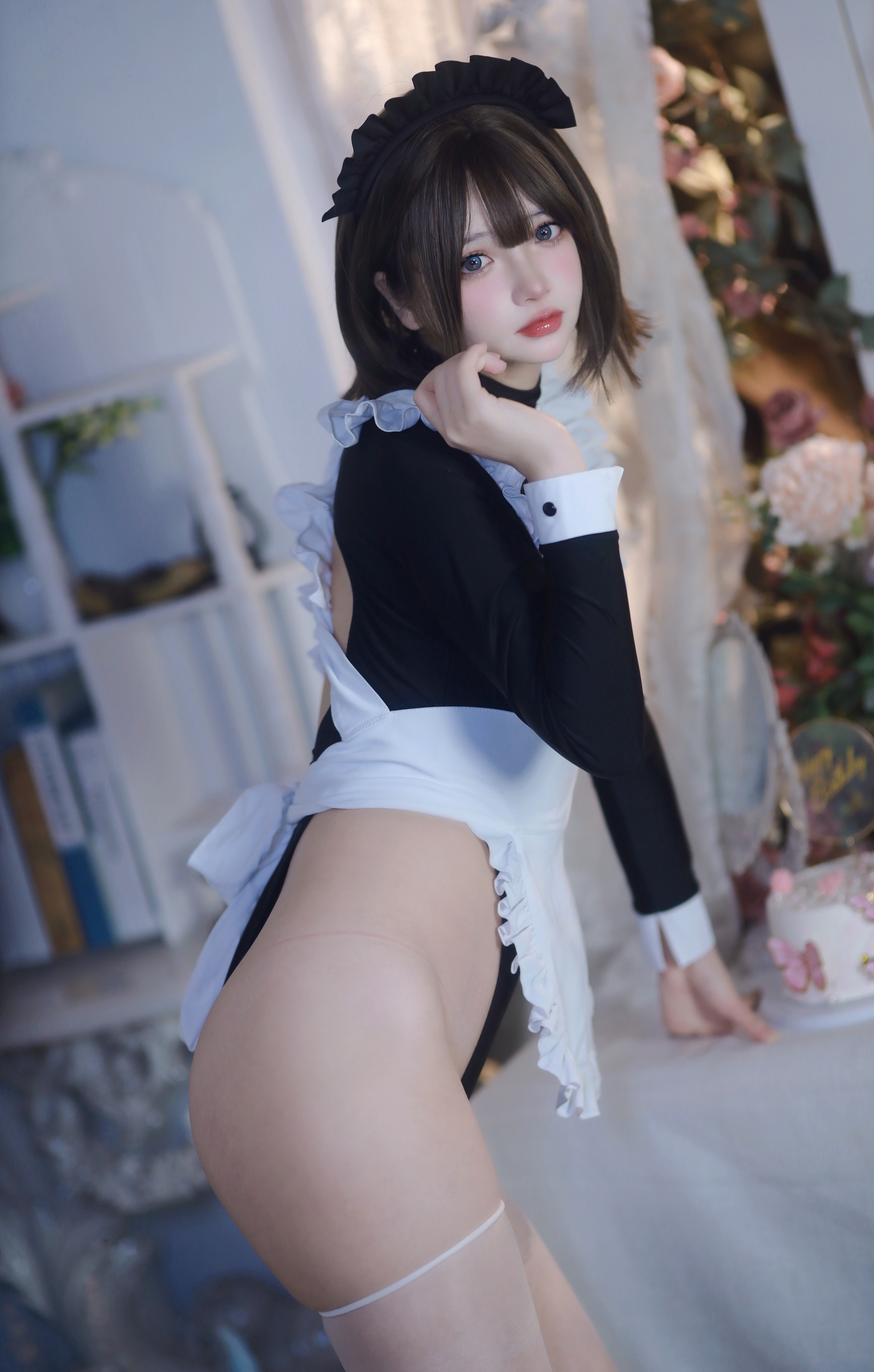 图片[1]-疯猫ss – NO.185 少女衣橱 连体女仆装 [58P]-XikXak